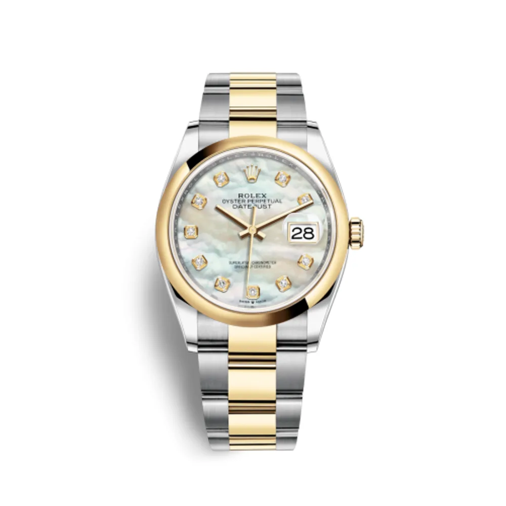 Rolex Datejust 36 Stainless Steel / Yellow Gold / Smooth / MOP Diamond / Oyster