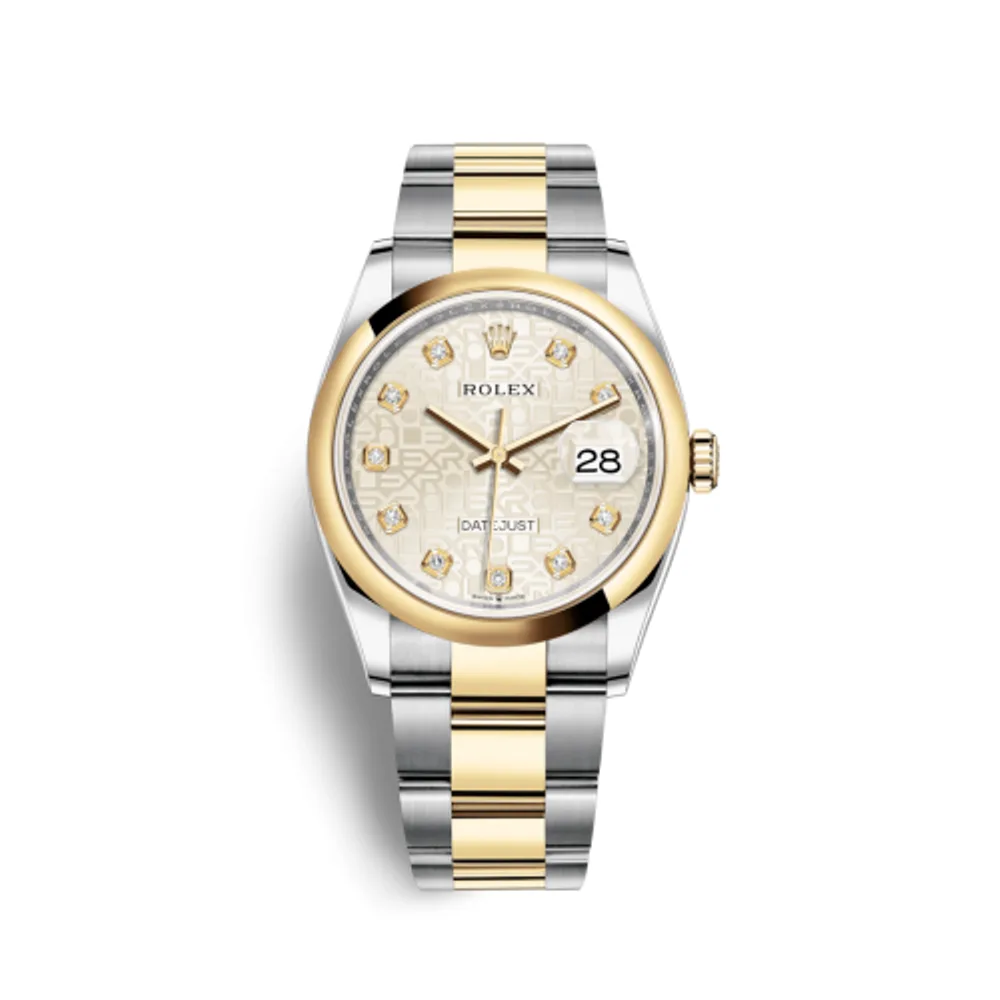 Rolex Datejust 36 Stainless Steel / Yellow Gold / Smooth / Silver Computer / Oyster