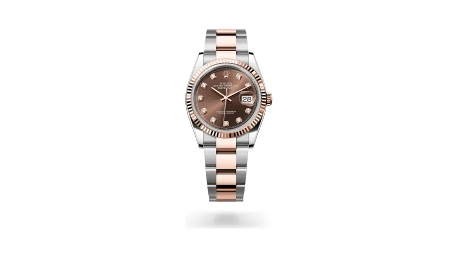 Rolex Datejust 36 Oyster, 36 mm, Oystersteel and Everose gold, Everose Rolesor, Chocolate dial
