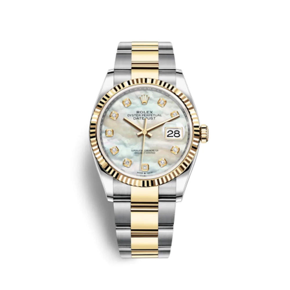 Rolex Datejust 36 Stainless Steel / Yellow Gold / Fluted / MOP Diamond / Oyster