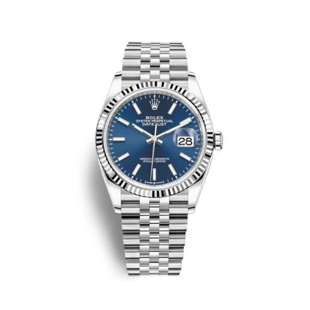 Rolex Datejust 36 Stainless Steel / Fluted / Blue / Jubilee