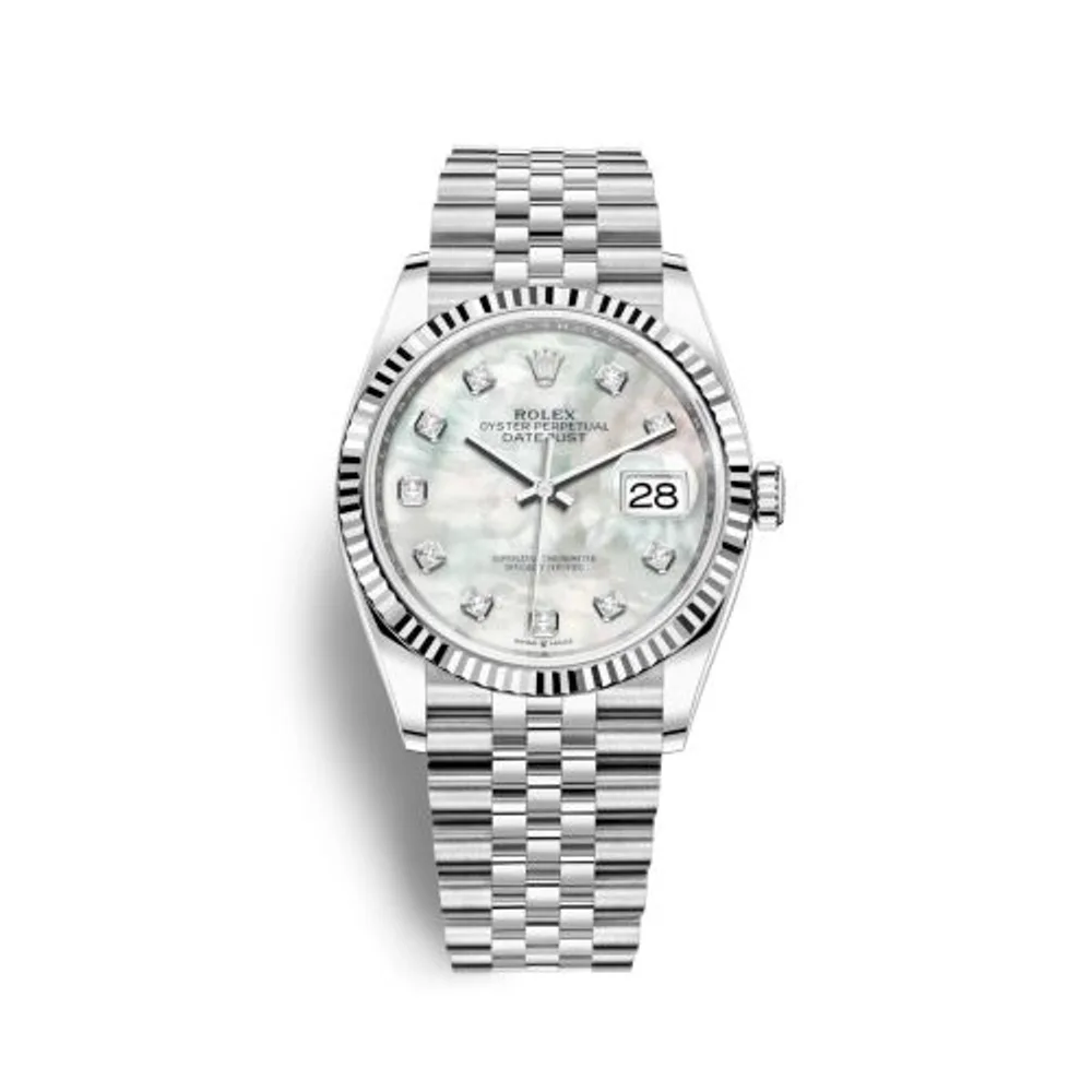 Rolex Datejust 36 Stainless Steel / Fluted / MOP-Diamond / Jubilee