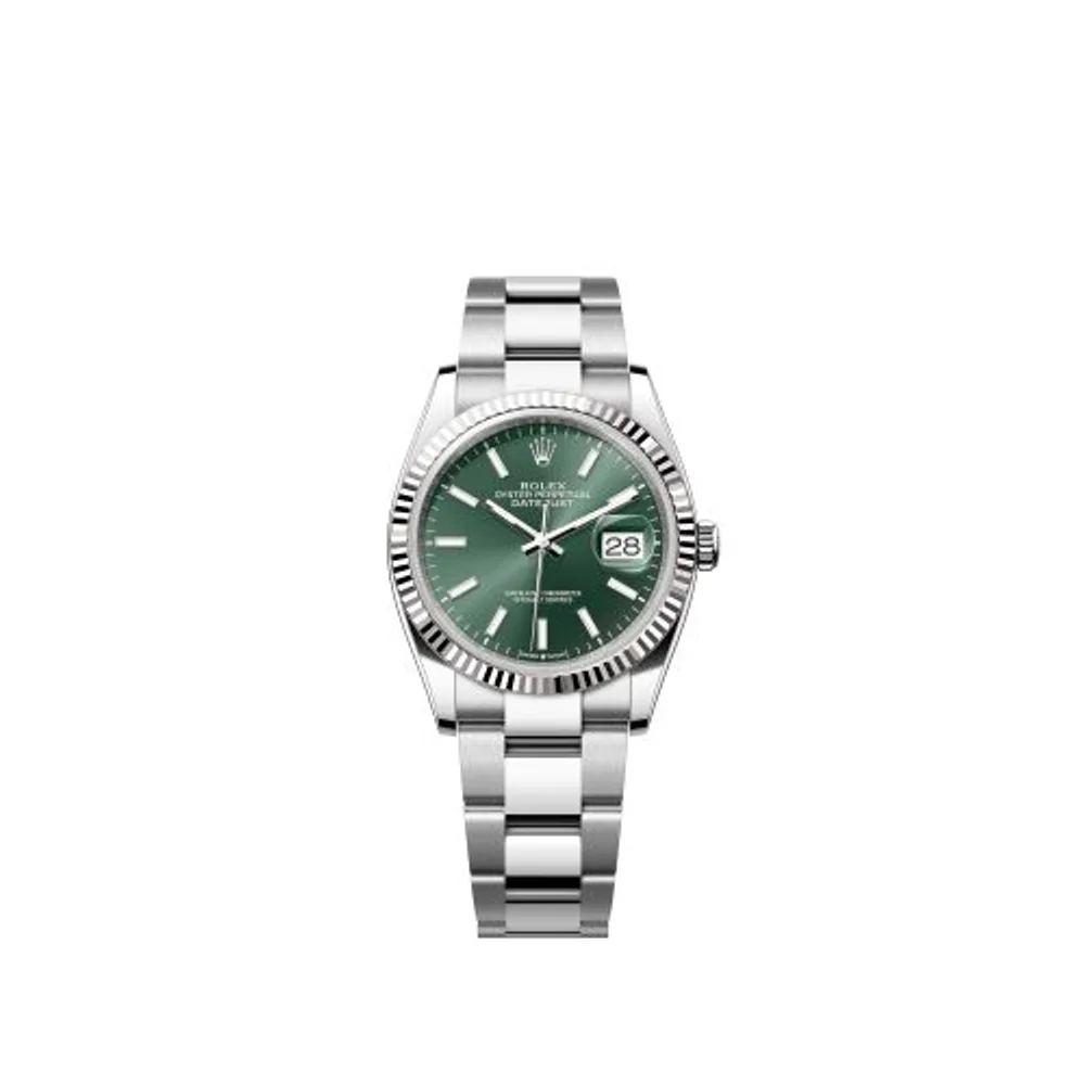 Rolex Datejust 36 Stainless Steel / Fluted / Green / Oyster