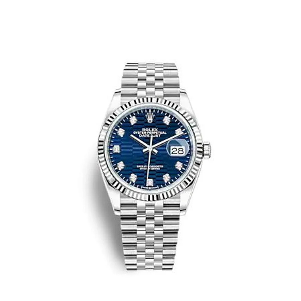 Rolex Datejust 36 Stainless Steel - Fluted / Blue - Fluted - Diamond / Jubilee