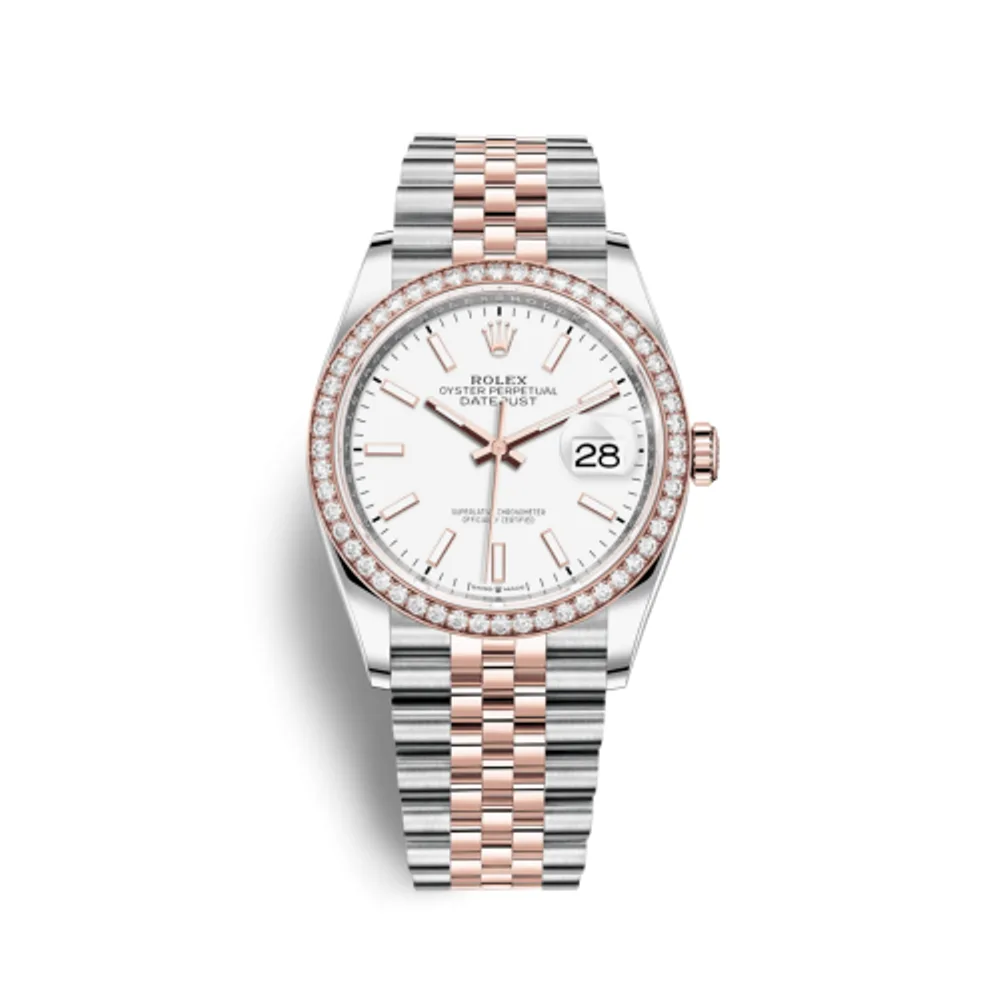 Rolex Datejust 36 Stainless Steel / Everose / Diamond / White / Jubilee