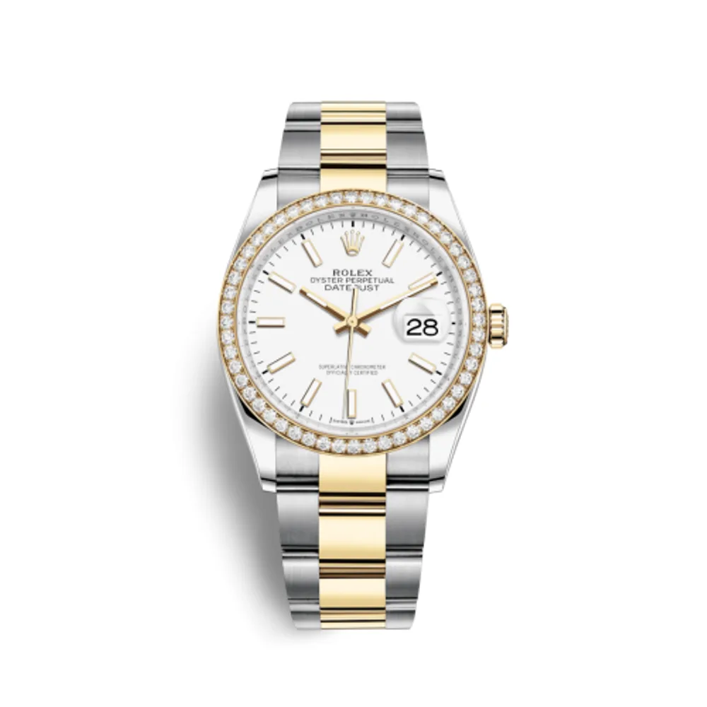 Rolex Datejust 36 Stainless Steel / Yellow Gold / Diamond / White / Oyster