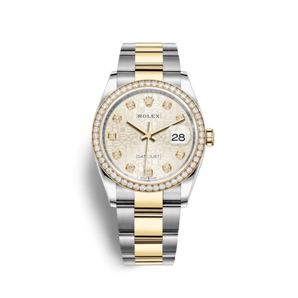 Rolex Datejust 36 Stainless Steel / Yellow Gold / Diamond / Silver Computer / Oyster
