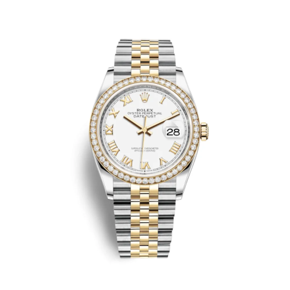 Rolex Datejust 36 Stainless Steel / Yellow Gold / Diamond / White Roman / Jubilee
