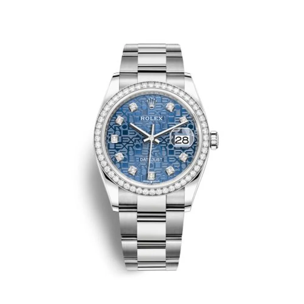 Rolex Datejust 36 Stainless Steel / Diamond / Blue Jubilee / Oyster
