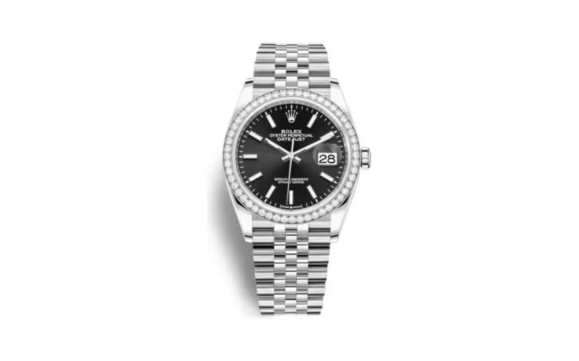 Rolex Datejust 36 Stainless Steel / Diamond / Black / Jubilee