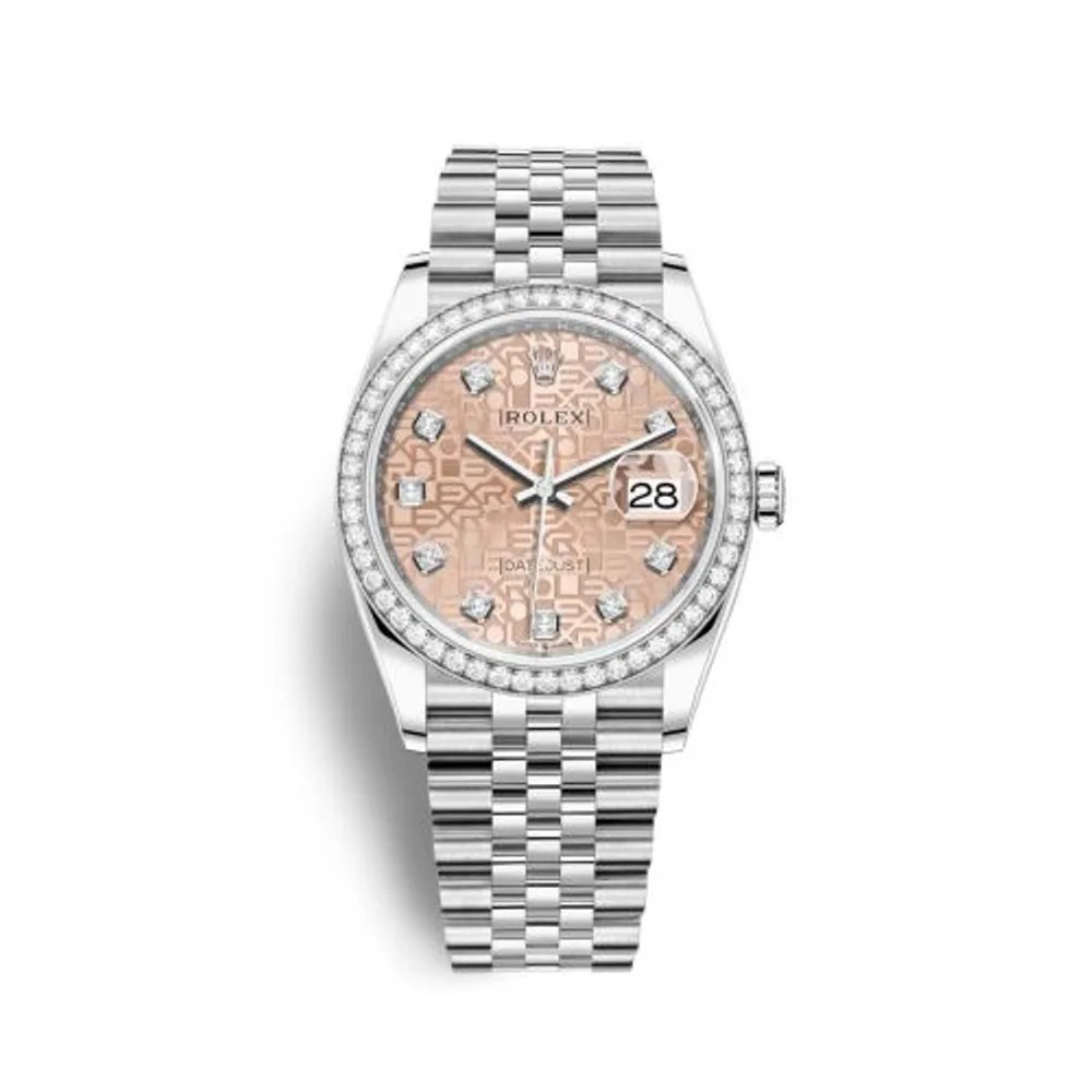 Rolex Datejust 36 Stainless Steel / Diamond / Pink Jubilee / Jubilee