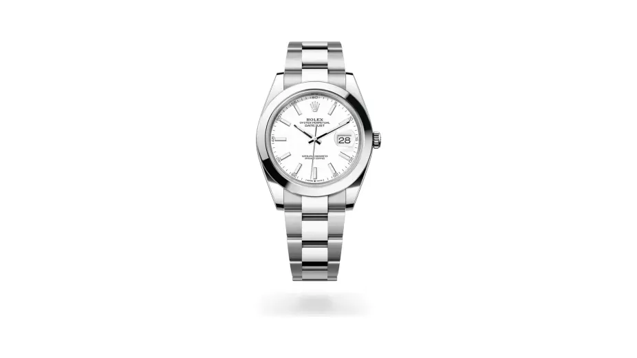 Rolex Datejust 41 Oyster, 41 mm, Oystersteel, Oystersteel, White lacquer dial