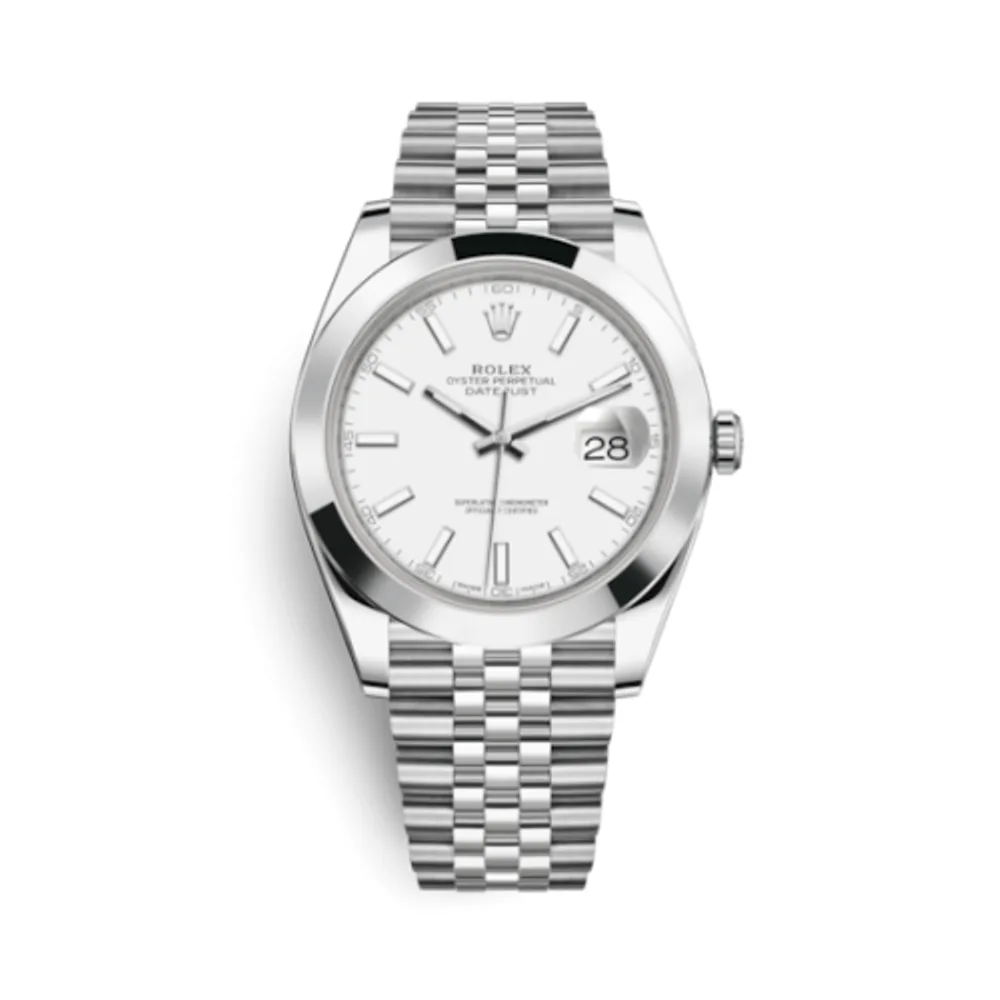 Rolex Datejust 41 Stainless Steel Smooth / Jubilee / White