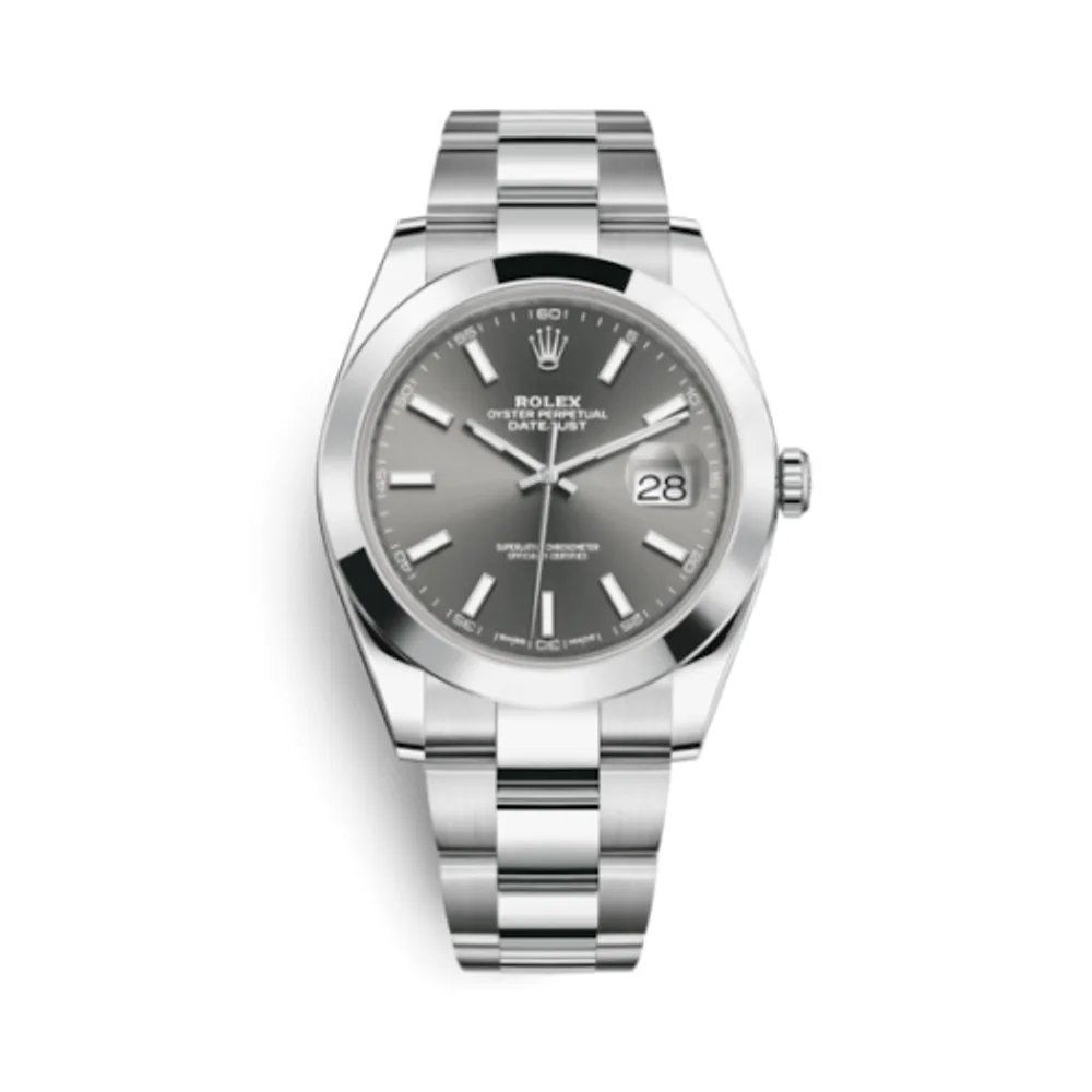 Rolex Datejust 41 Stainless Steel Smooth / Oyster / Dark Rhodium