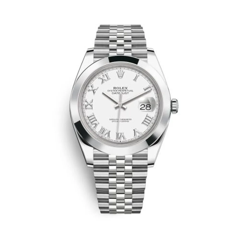 Rolex Datejust 41 Stainless Steel Smooth / Jubilee / White Roman