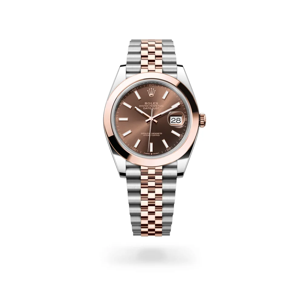 Rolex Datejust 41 Oyster, 41 mm, Oystersteel and Everose gold, Everose Rolesor, Chocolate dial