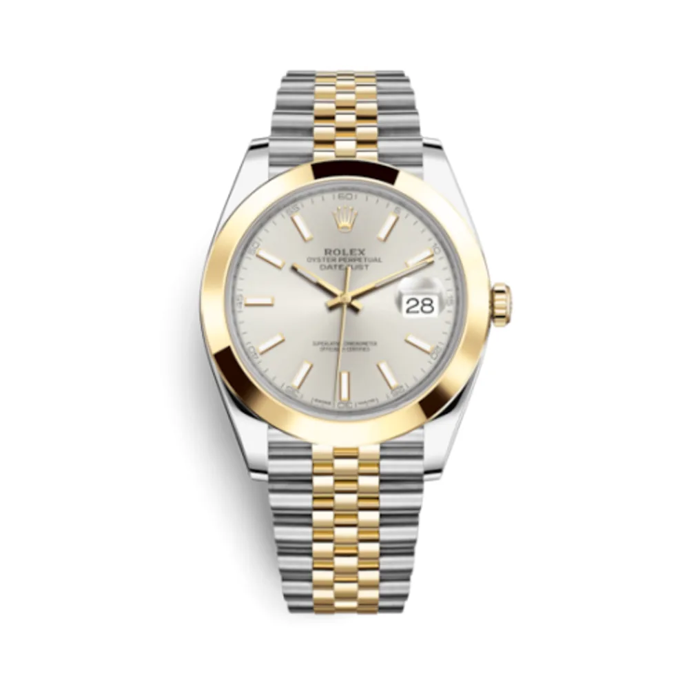 Rolex Datejust 41 Rolesor Yellow Smooth / Jubilee / Silver