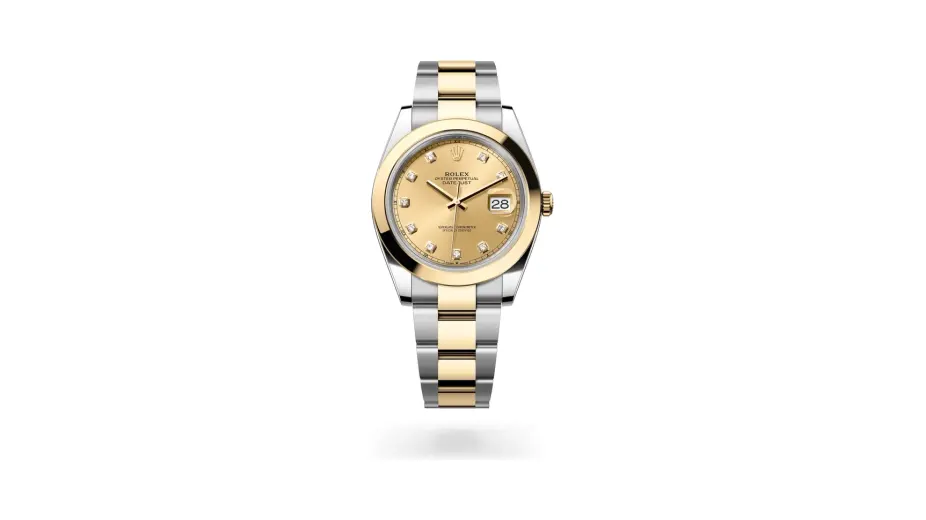 Rolex Datejust 41 Oyster, 41 mm, Oystersteel and yellow gold, Yellow Rolesor, Champagne-colour dial