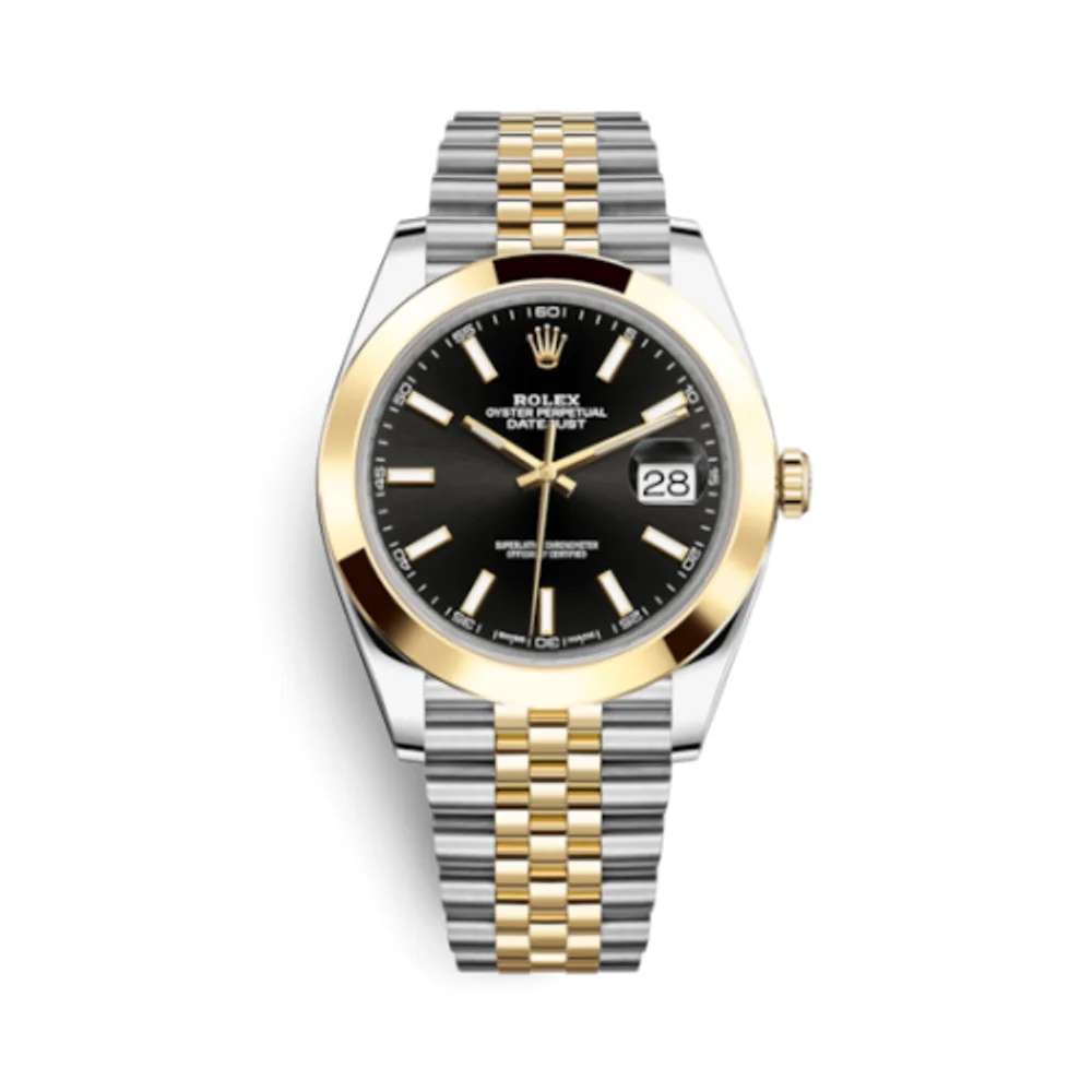 Rolex Datejust 41 Rolesor Yellow Smooth / Jubilee / Black