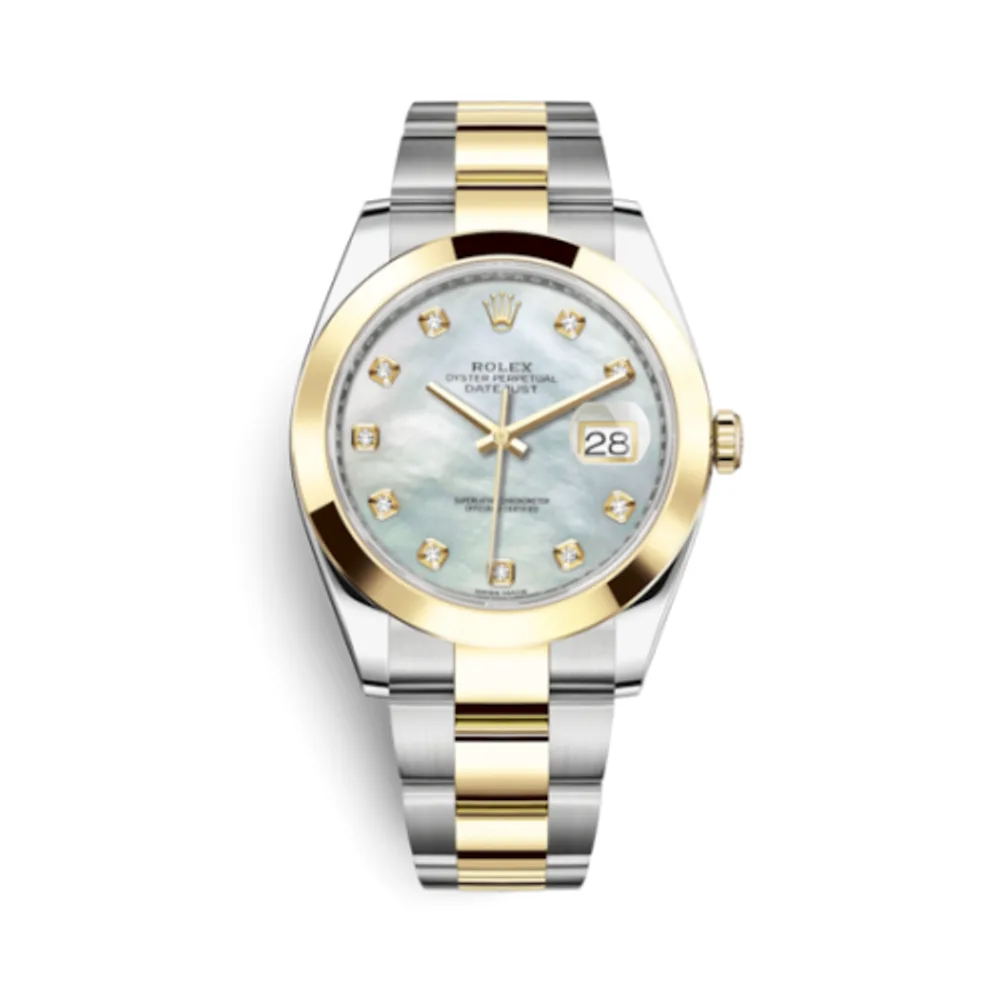 Rolex Datejust 41 Rolesor Yellow Smooth / Oyster / MOP