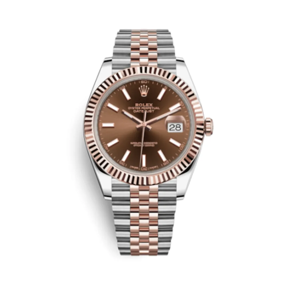 Rolex Datejust 41 Rolesor Everose Fluted / Jubilee / Chocolate