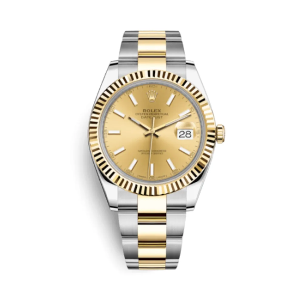 Rolex Datejust 41 Rolesor Yellow Fluted / Oyster / Champagne