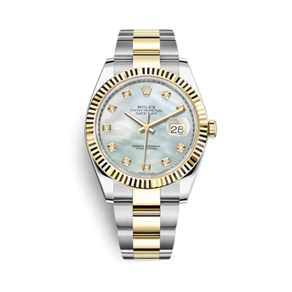 Rolex Datejust 41 Rolesor Yellow Fluted / Oyster / MOP - Diamond