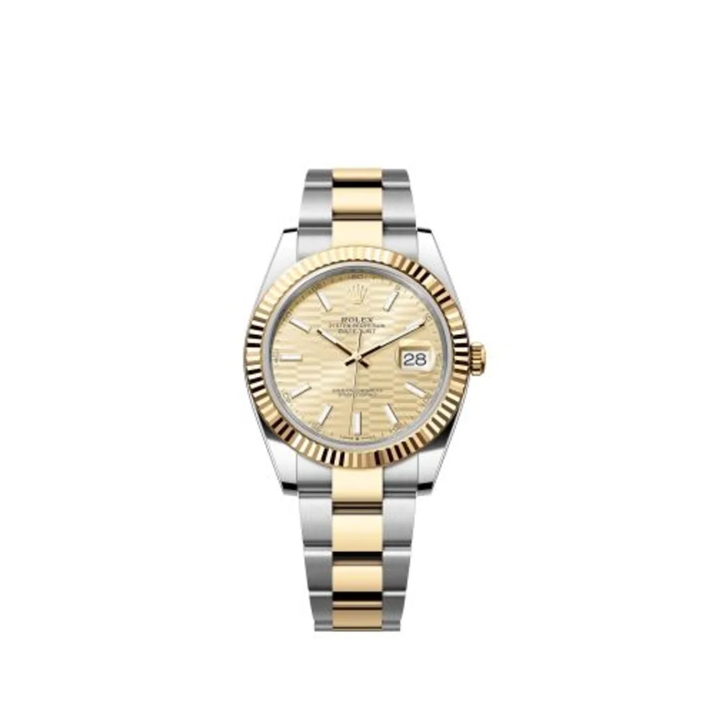 Rolex Datejust 41 Rolesor Yellow Fluted / Oyster / Champagne - Fluted