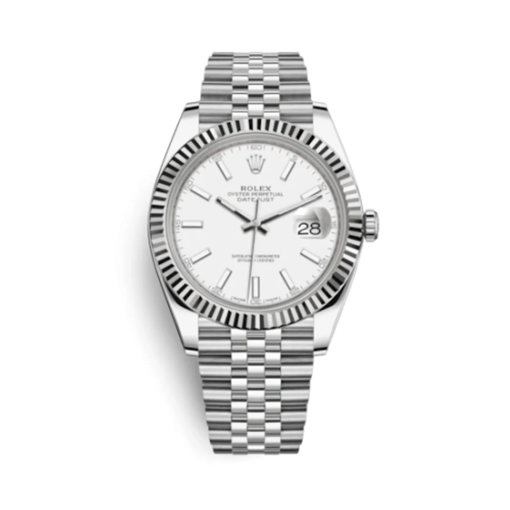 Rolex Datejust 41 Stainless Steel Fluted / Jubilee / White