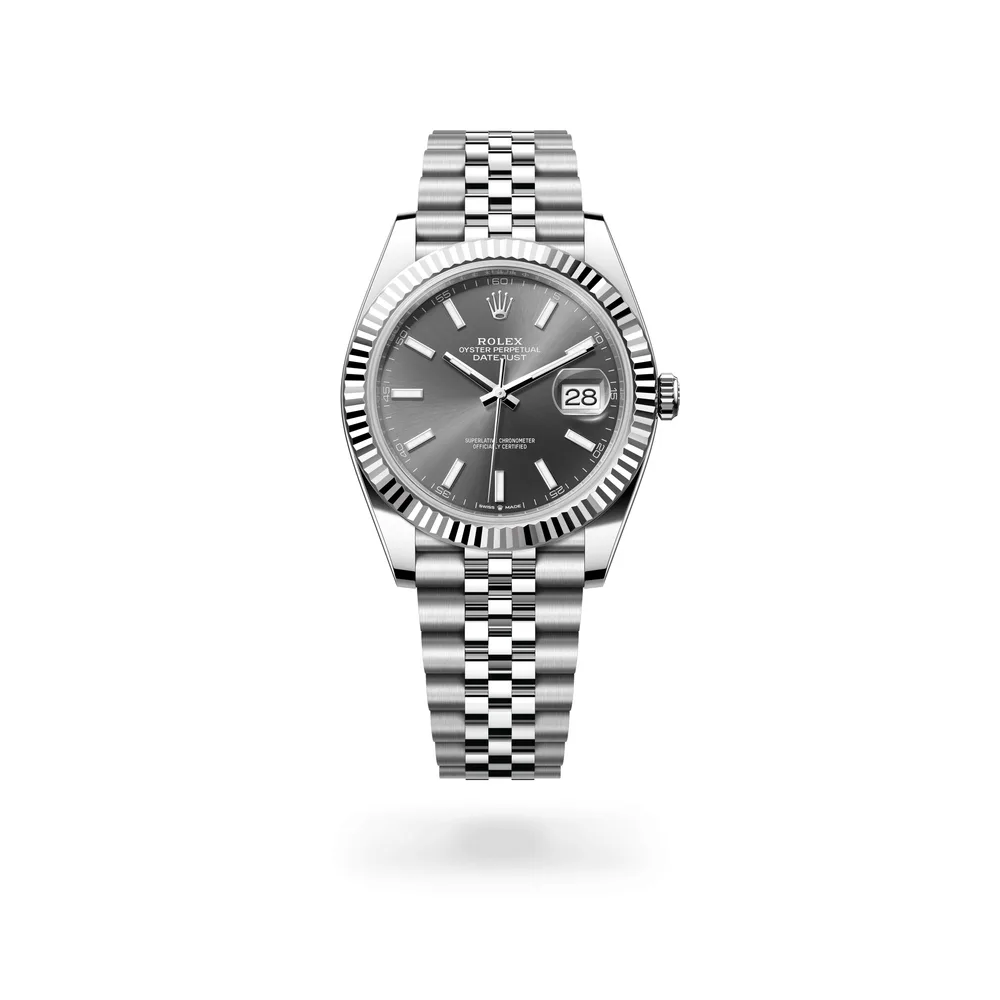 Rolex Datejust 41 Oyster, 41 mm, Oystersteel and white gold, White Rolesor, Slate dial
