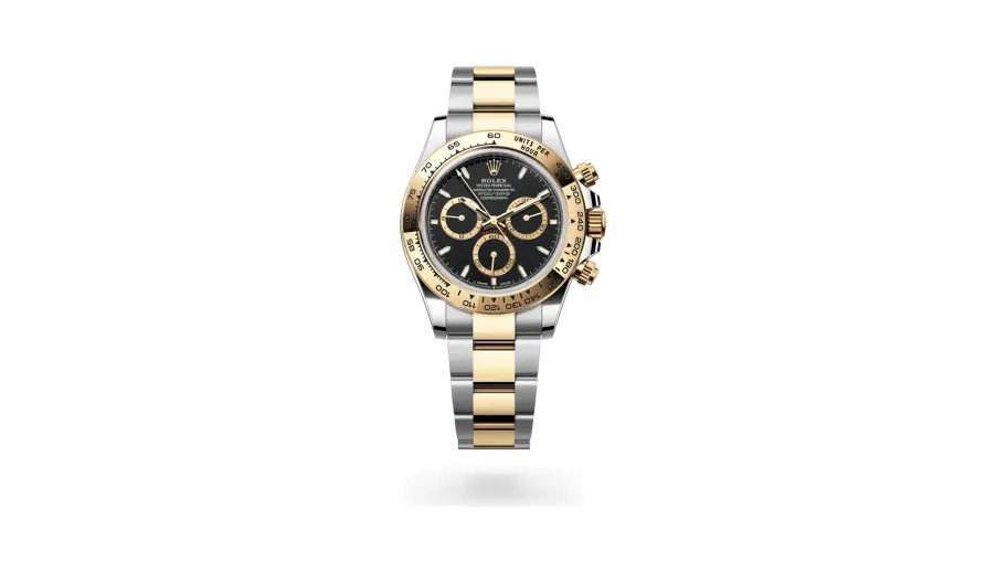 Rolex Cosmograph Daytona Oyster, 40 mm, Oystersteel and yellow gold, Yellow Rolesor, Black with golden counter rings dial