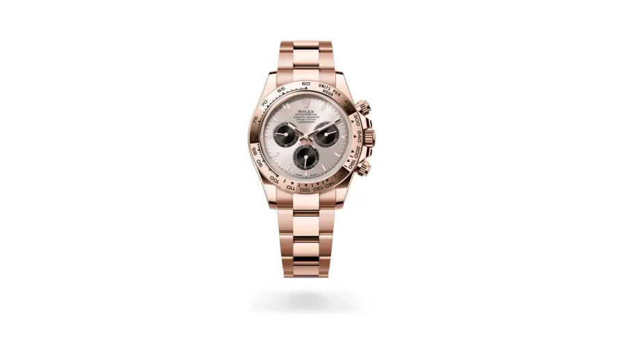 Rolex Cosmograph Daytona Oyster, 40 mm, Everose gold, 18 kt Everose gold, Sundust and bright black dial