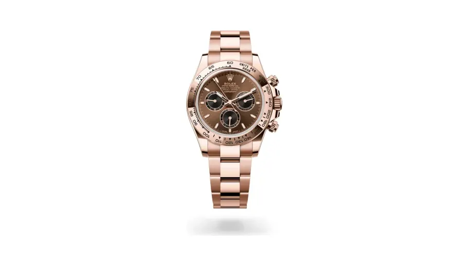 Rolex Cosmograph Daytona Oyster, 40 mm, Everose gold, 18 kt Everose gold, Bright chocolate and black dial