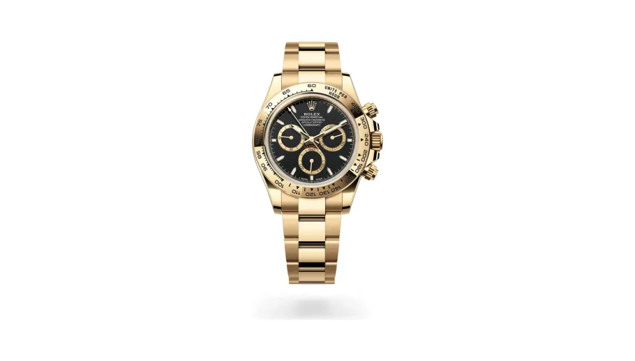 Rolex Cosmograph Daytona Oyster, 40 mm, yellow gold, 18 kt yellow gold, Black dial