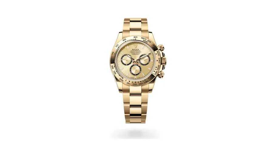 Rolex Cosmograph Daytona Oyster, 40 mm, yellow gold, 18 kt yellow gold, Golden dial