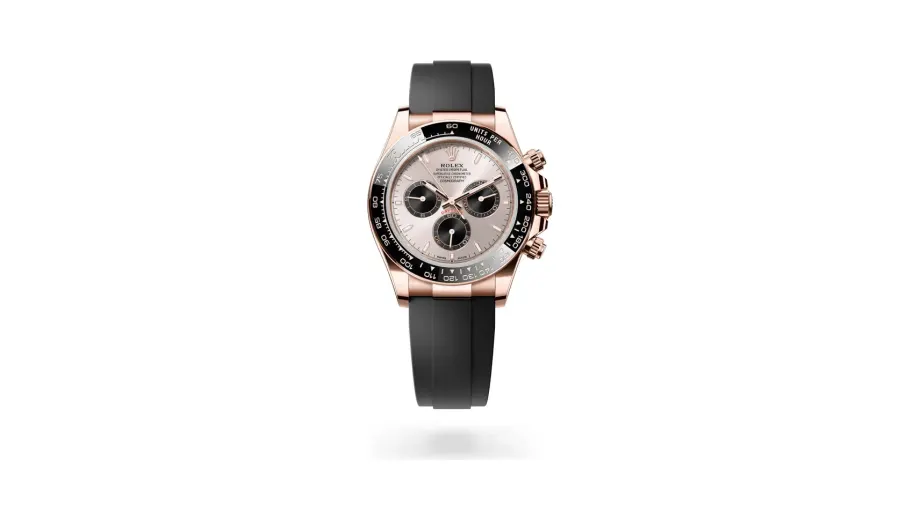 Rolex Cosmograph Daytona Oyster, 40 mm, Everose gold, 18 kt Everose gold, Sundust and bright black dial