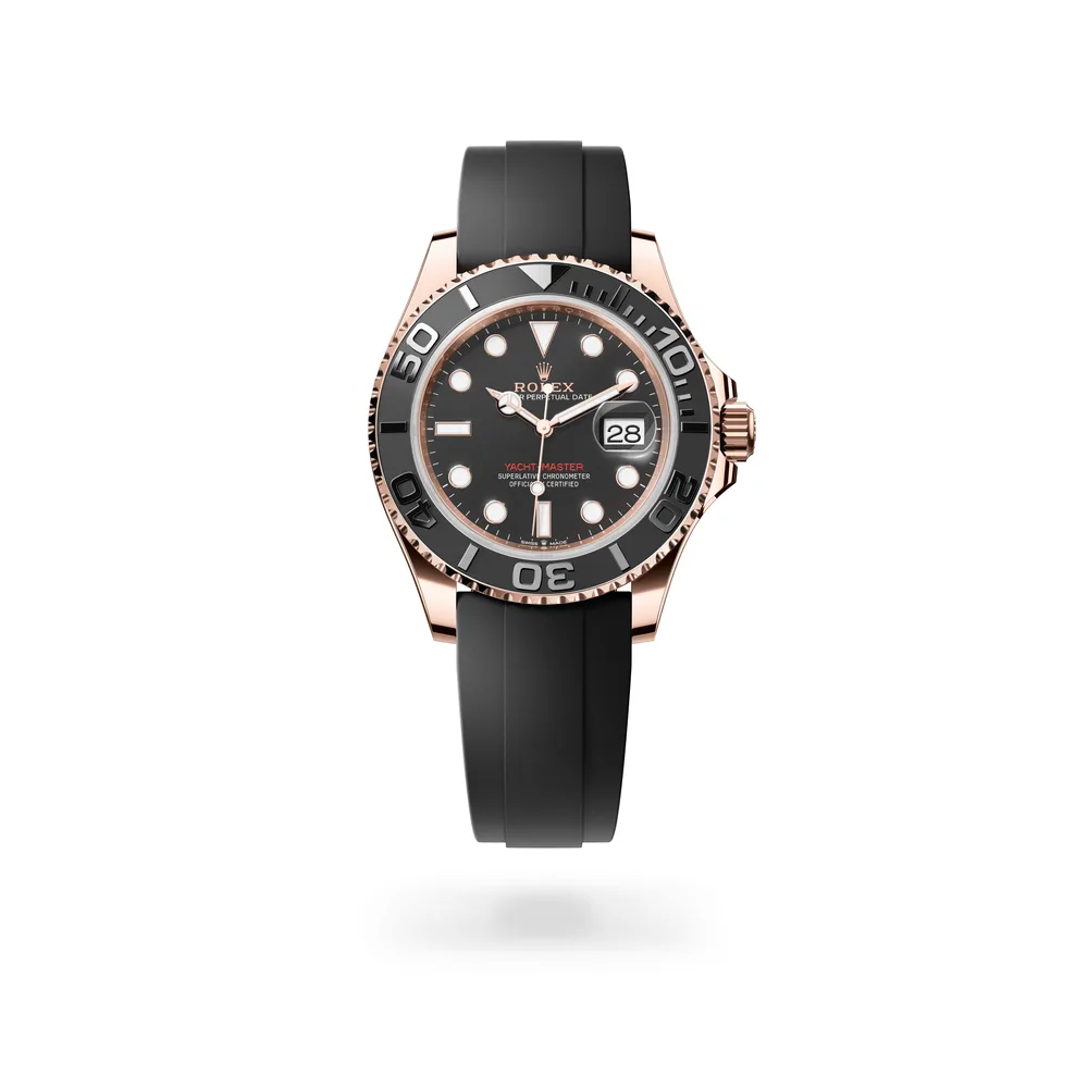 Rolex Oyster Perpetual Yacht-Master 40, 18 kt Everose gold, Intense black dial