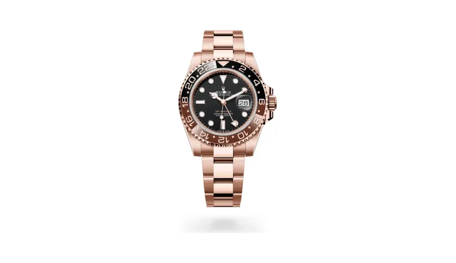 Rolex Oyster Perpetual GMT-Master II, 40 mm, 18 kt Everose gold, 18 kt Everose gold, Black dial