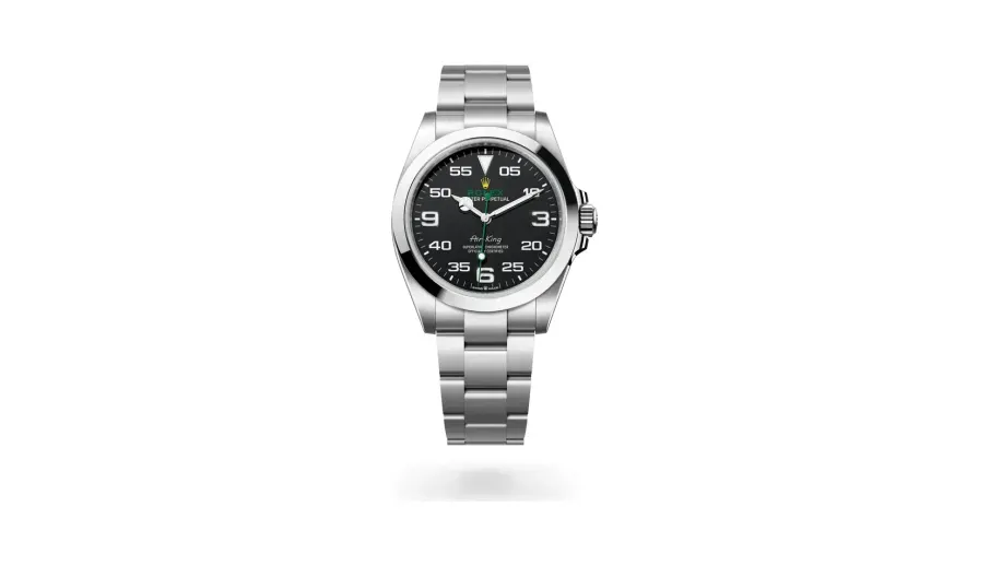 Rolex Air-King Oyster, 40 mm, Oystersteel, Oystersteel, Black dial