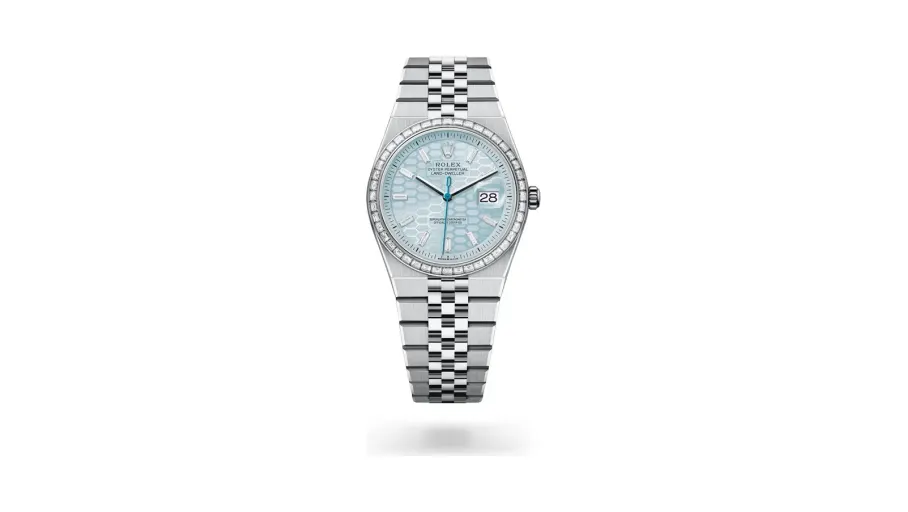 Rolex Land-Dweller 36, Platinum, Ice blue dial