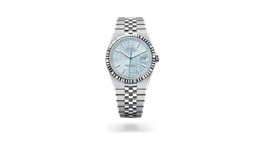 Rolex Land-Dweller 40, Platinum, Ice blue dial