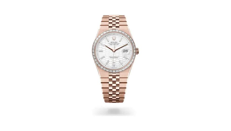 Rolex Land-Dweller 40, 18 kt Everose gold, Intense white dial