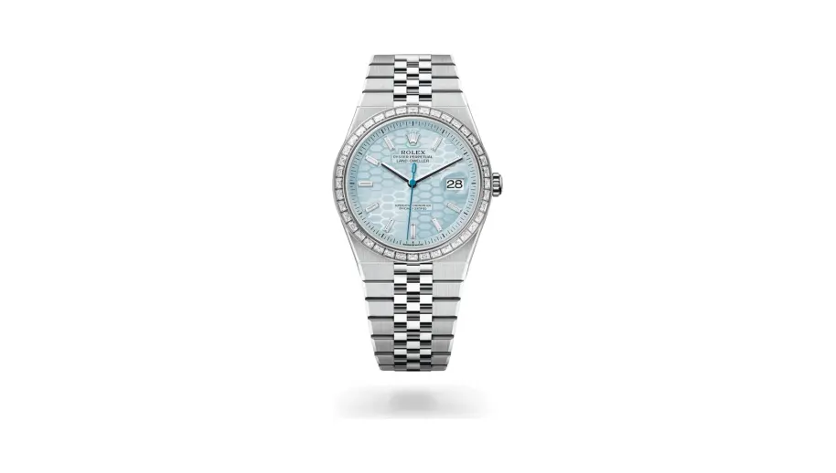 Rolex Land-Dweller 40, Platinum, Ice blue dial