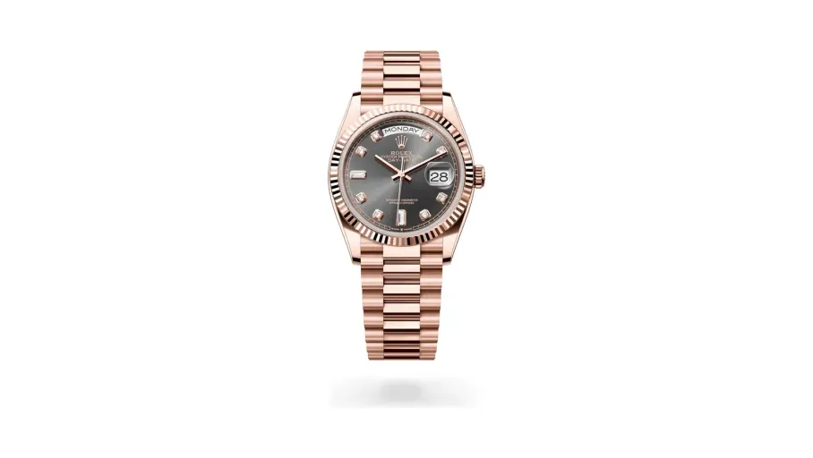 Rolex Oyster Perpetual Day-Date 36, 18 kt Everose gold, Slate dial