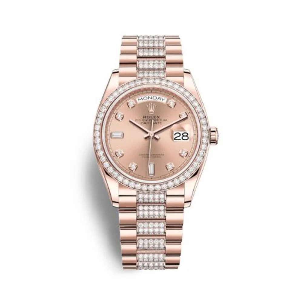 Rolex Day-Date 36 Everose Gold / Diamond / Rose - Diamond / President - Diamond