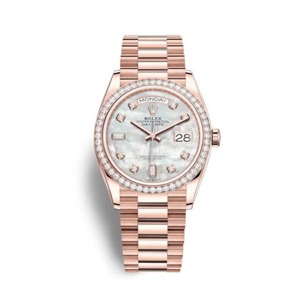 Rolex Day-Date 36 Everose Gold / Diamond / MOP-Diamond / President