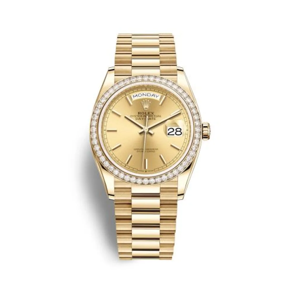 Rolex Day-Date 36 Yellow Gold / Diamond / Champagne / President