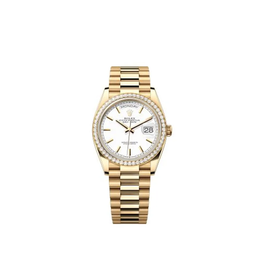 Rolex Day-Date 36 Yellow Gold Diamond / White / President