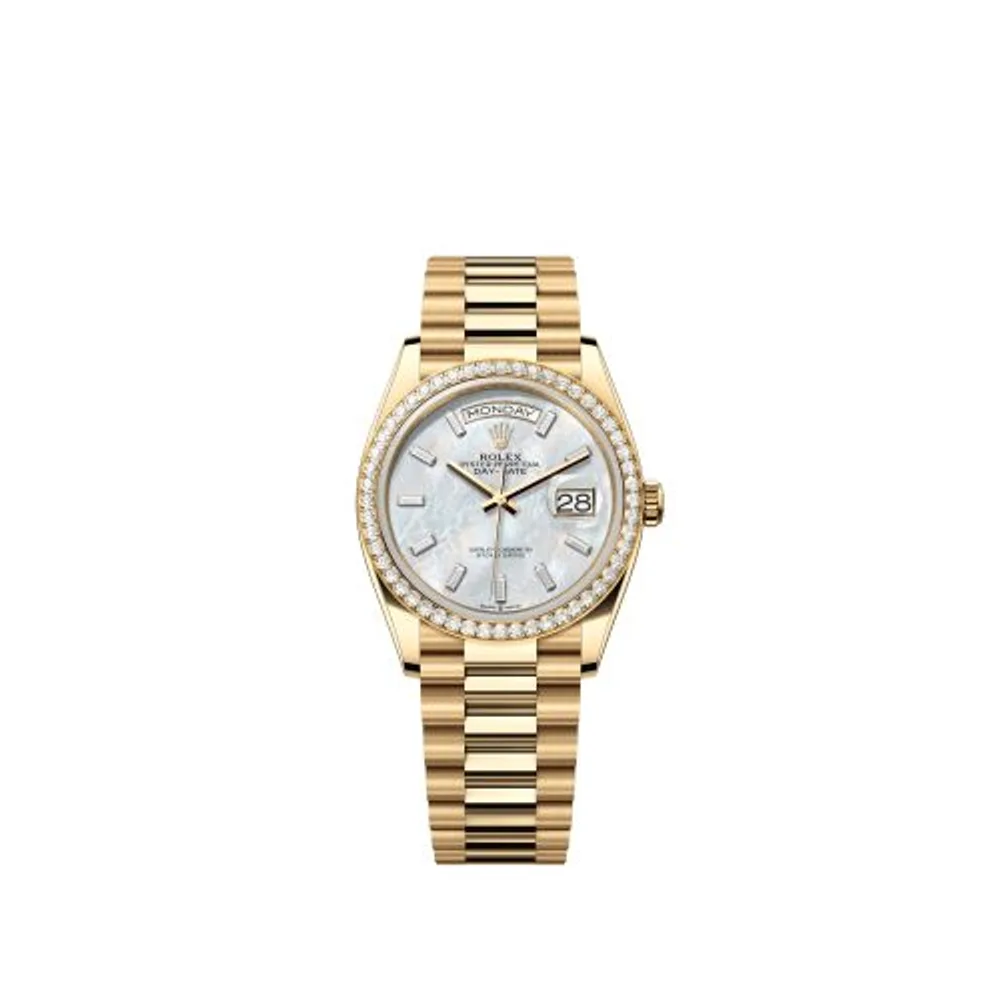 Rolex Day-Date 36 Yellow Gold - Baguette / MOP - Diamond / President