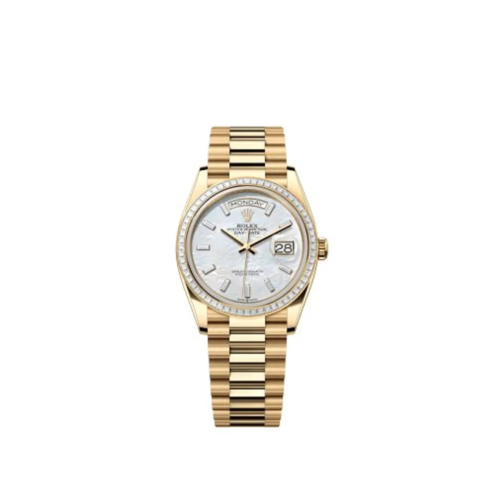 Rolex Day-Date 36 Yellow Gold - Baguette / MOP - Baguette / President
